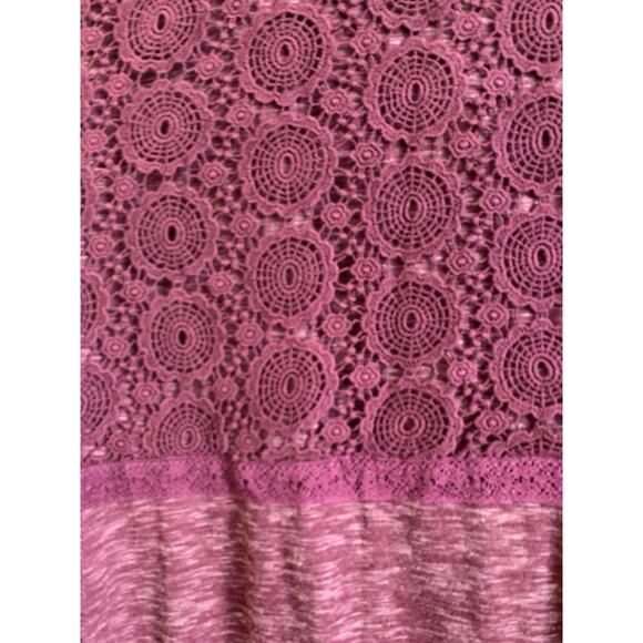 Anthropologie Saturday Sunday Tunic Dress Cowl Neck Long Sleeve Crochet Size L - Picture 14 of 16